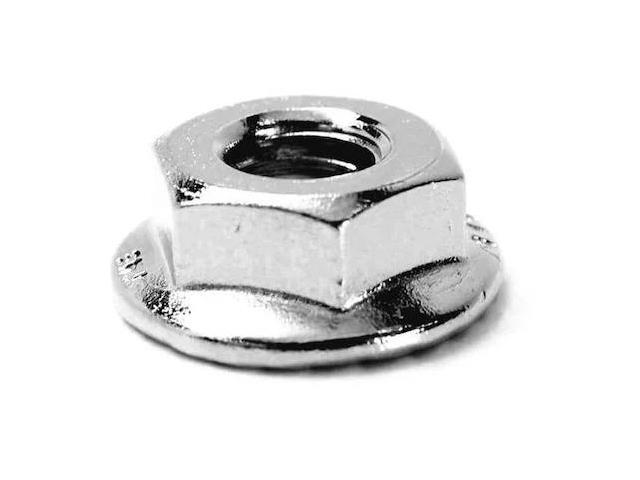 FOREVERBOLT FB3FHNM10P10 Serrated Lock Nut, M10-1.50, 316 Stainless Steel, Not