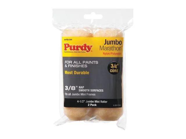 PURDY 14G624062 4-1/2' Paint Roller Cover, 3/8' Nap, Nylon/Polyester, 2 PK