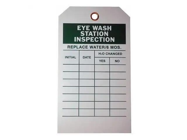 BRADY 20TH11 Inspection Tag,7inHx4inW,Eco. Poly.,PK10