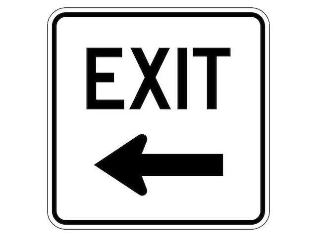 LYLE LR7-69L-18DA Exit Sign For Parking Lots, 18 in H, 18 in W, Aluminum,