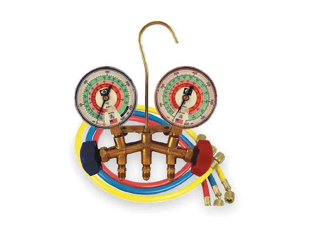 JB INDUSTRIES M2-22231 Manifold Gauge Set,5 ft L,3 1/8 in Gauge