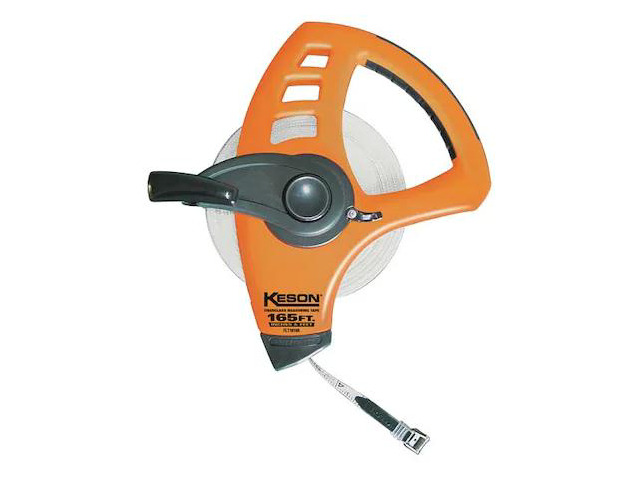 KESON FLT18165 165 ft Engineer's Tape Measure, 1/2 in Blade