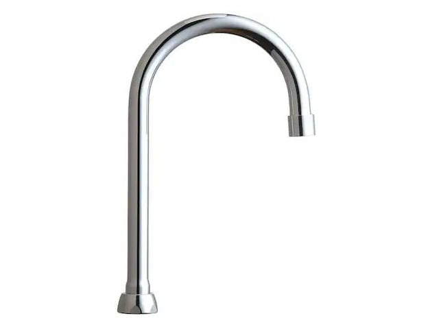 CHICAGO FAUCET GN2BJKABCP Spout,Brass,Fits Chicago Faucets