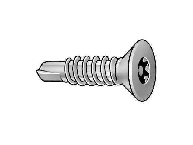 TAMPER-PRUF SCREWS 490635 Tamper Resistant Screw, 2 in, Zinc Plated Finish,