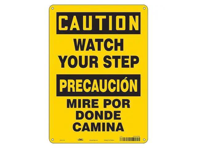 CONDOR 469P88 Safety Sign, 14 in Height, 10 in Width, Polyethylene, Vertical