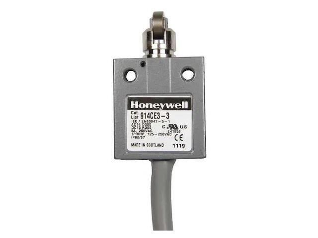 HONEYWELL 914CE3-6 Limit Switch, Cross Roller, Plunger, 1NC/1NO, 5A at 240V AC,