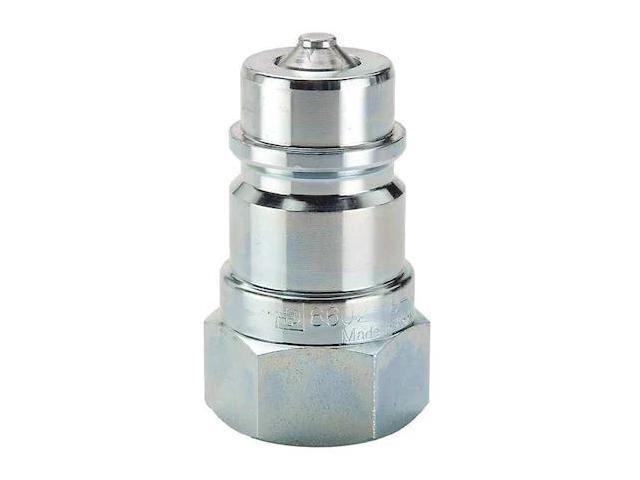 PARKER 6602-4-4 Hydraulic Quick Connect Hose Coupling, Steel Body, Sleeve Lock,