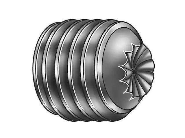 ZORO SELECT SDSK0080025CP-PK100 Sckt Set Scrw,Knurl Cup,8-32x1/4,PK100