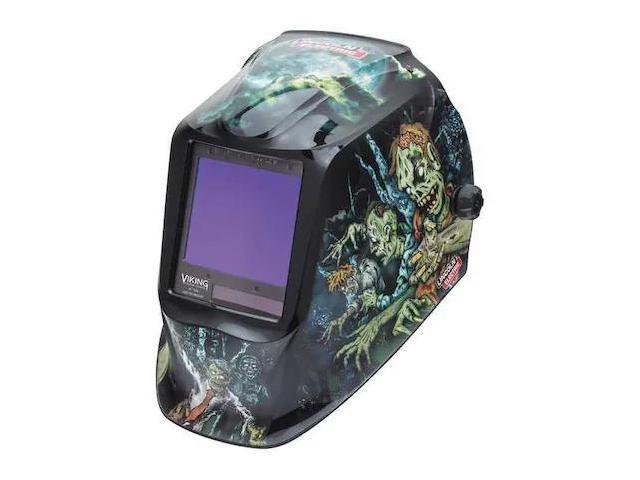 LINCOLN ELECTRIC K4158-4 Welding Helmet, Zombie Graphic, Black/Blue