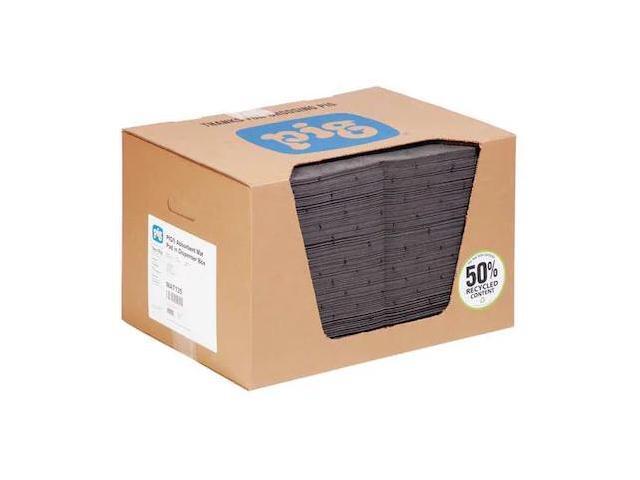 PIG MAT135 Sorbent Pad, 22 gal, 15 in x 20 in, Universal, Gray, Polypropylene