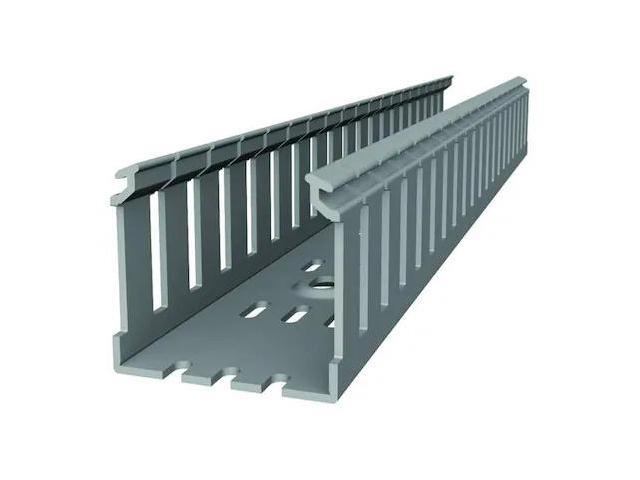 TYRAP TYD3X4WPG6 Wiring Duct,Wide Slot Wall,Gray,6 ft. L