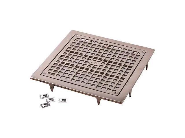 JAY R. SMITH MFG. CO 3140 Floor Drain,Slotted Lid,Square,1-1/2' H