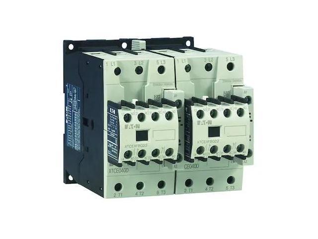 EATON XTCR050D11C IEC Magnetic Contactor, 1NC/1NO, 480V AC, 3 P, Reversing,