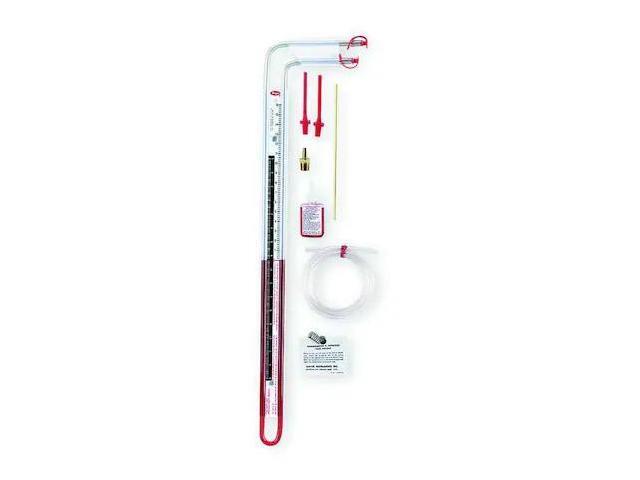 DWYER INSTRUMENTS 1227 Dual range U-inclined manometer, 0-16' w.c. vertical,