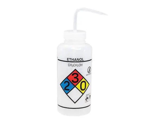 ZORO SELECT F11832-0019 Wash Bottle 32 oz., Cap Color: Yellow, PK2