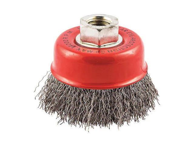 ZORO SELECT 66252839076 Cup Brush,Arbor Hole Mount,13/16' L Trim