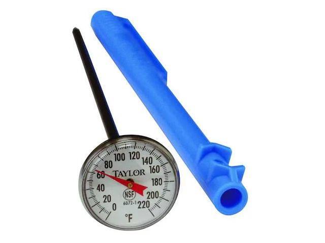 TAYLOR 6072N 6' Analog Mechanical Food Service Thermometer with 0 to 220 (F)