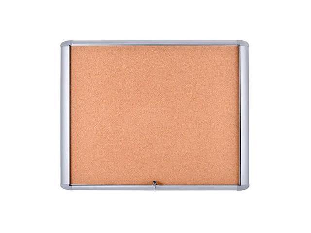 MASTERVISION VT340601760 Enclosed Cork Bulletin Board 26-1/2'W x 30'H