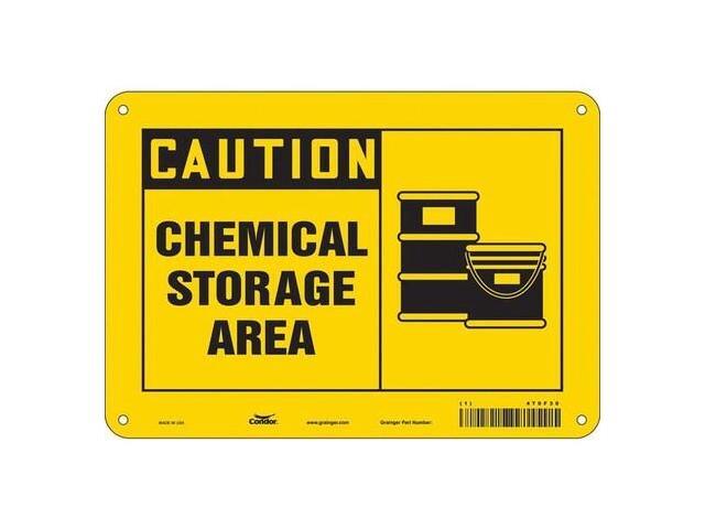 CONDOR 470F30 Safety Sign, 7 in Height, 10 in Width, Aluminum, Vertical