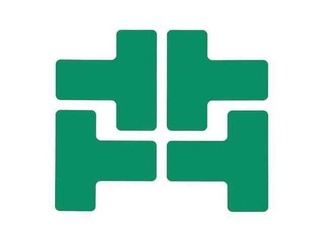 BRADY 104437 Floor Marking Tape, Polyester, Solid, Green, 2 in W., 8 mil