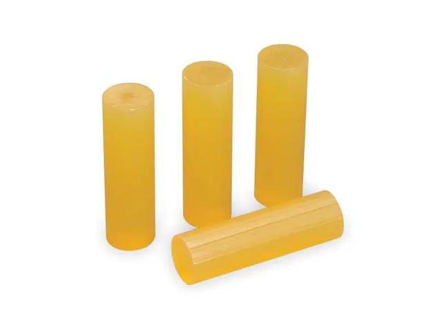 3M 3738 Hot Melt Adhesive, Amber, 5/8 in Dia, 2 in L, 50 sec Begins to Harden,