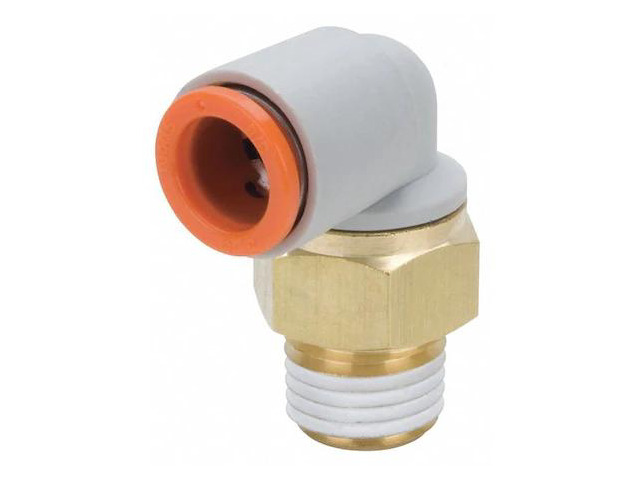 SMC KQ2L07-36AS Male Elbow,90 Deg,1/4 in.,TubexMNPT