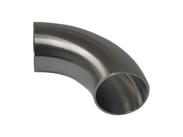 ZORO SELECT 2WCL2.5 2-1/2' Butt Weld T304 SS Short Tangent 90 Degree Elbow