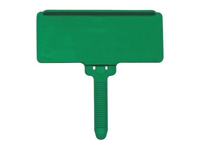 QUANTUM STORAGE SYSTEMS PS-LH3GN Green Plastic Label Tag, 3 in L, 1 3/8 in W