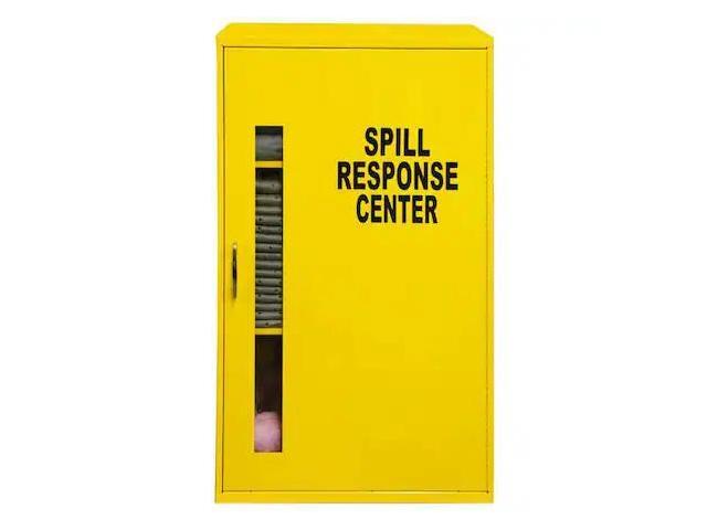 CONDOR 35ZT06 Spill Kit, 17 gal Volume Absorbed per Kit, Wall Cabinet, Yellow