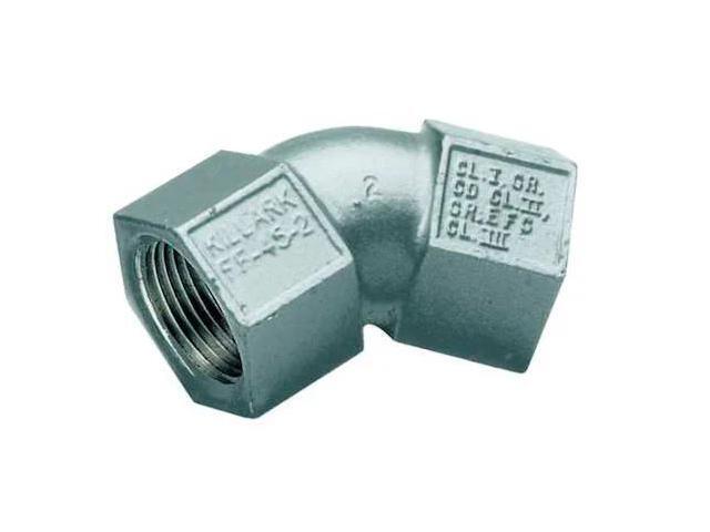 HUBBELL KILLARK FF-45-2MWW IMC 45 Deg Elbow, 3/4 in, Threaded, Iron, Powder