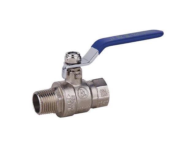 Photos - Other Bathroom Accessories ZORO SELECT G-MPC-100 1' FNPT x MNPT Chrome Brass Ball Valve Inline 1PYX5