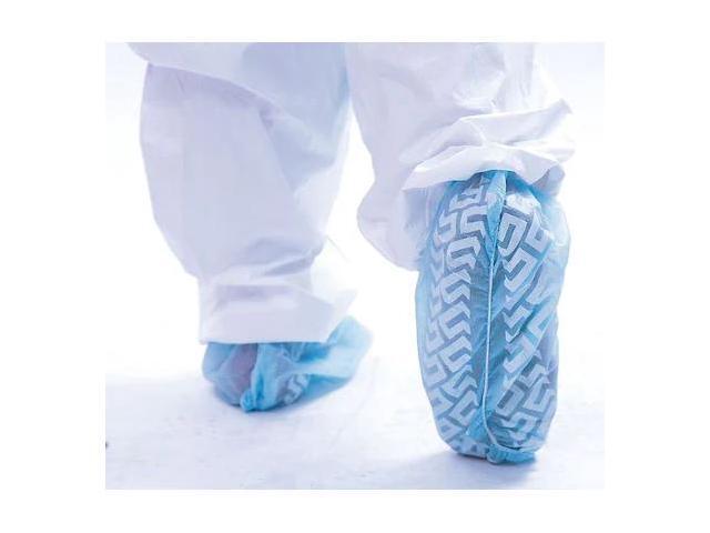 CONDOR 30ZD80 Shoe Covers, Polypropylene, Slip-Resistant Sole, Universal Size,