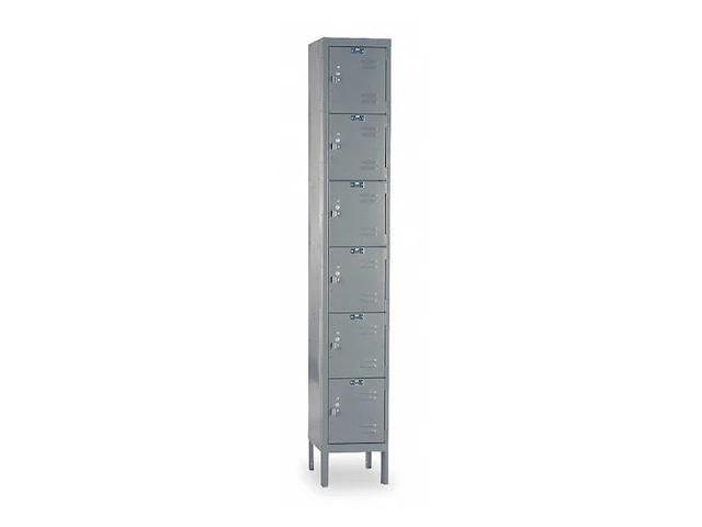 HALLOWELL U1228-6HG Box Locker, 12 in W, 12 in D, 78 in H, (1) Wide, (6) Tier,