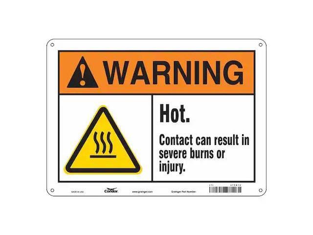 CONDOR 475A16 Danger Sign, 10 in H, 14 in W, Polyethylene, Horizontal