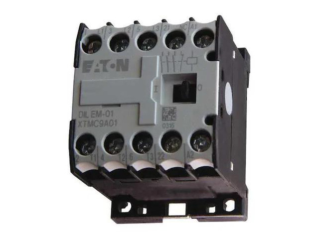 EATON XTMC9A01C IEC Miniature Magnetic Contactor, 1NC, 480V AC, 3 P,