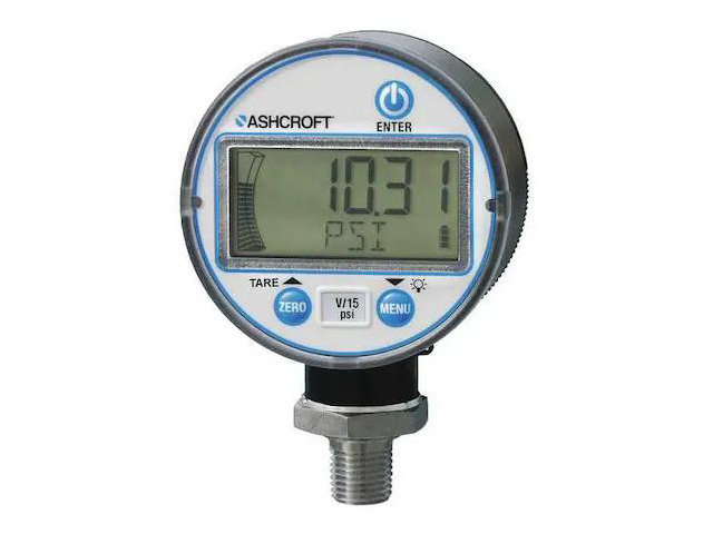 ASHCROFT DG2551N1NAM02L500#- Digital Industrial Pressure Gauge, 0 to 500 psi, 2
