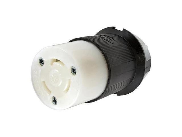 HUBBELL WIRING DEVICE-KELLEMS HBL3333GC Locking Connector, Non-NEMA, 30 A, 250V