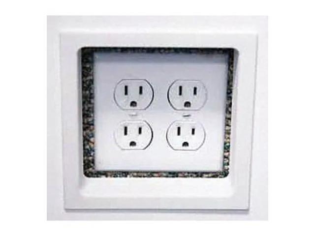 FASTCAP ETR-DOUBLE WH Electric Trim Ring, Number of Gangs: 2 Plastic, Smooth