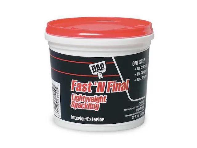 DAP 12142 Spackling Paste, 1 qt, Tub, White, Fast 'N Final