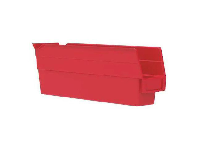 AKRO-MILS 30110RED Red Shelf Bin, 11-5/8'L x 2-3/4'W x 4'H, Load Capacity: 7 lb