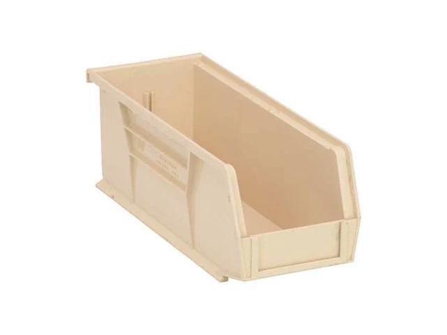 QUANTUM STORAGE SYSTEMS QUS224IV Ivory Hang and Stack Bin, 10-7/8'L x 4-1/8'W x