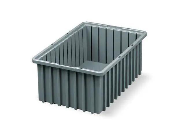 AKRO-MILS 33166GREY Industrial Grade Polymer, Divider Box, Gray, 16 1/2 in L, 6
