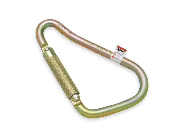 HONEYWELL MILLER 18D-1/ Carabiner, Twist-Lock, 8-5/8' L, Zinc-Plated Alloy