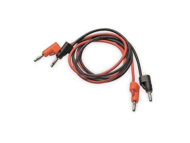 ZORO SELECT 4WRF6 Patch Cord, Stacking Banana Plug on Both Ends, 40', PVC,