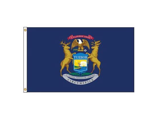 ANNIN FLAGMAKERS 142680 Michigan Flag,5x8 Ft,Nylon