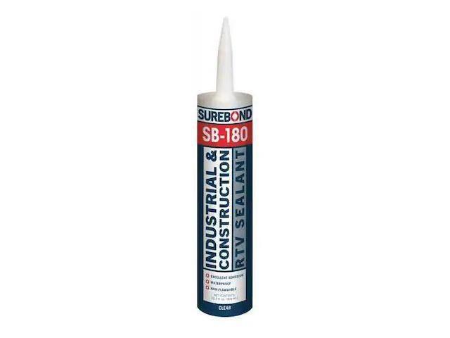 SUREBOND SB-180 T CL Acetoxy Cure Silicone Sealant, 10.3 oz, Clear, Temp Range