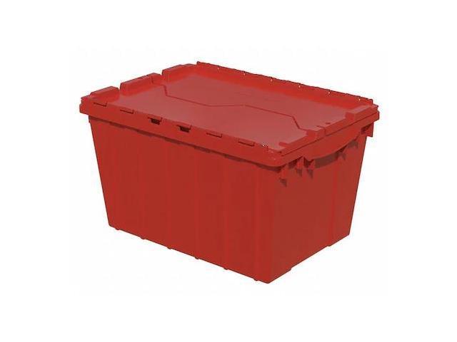 AKRO-MILS 39120RED Attached Lid Container, 12 gal Volume Cap., 21 1/2 in L, 15