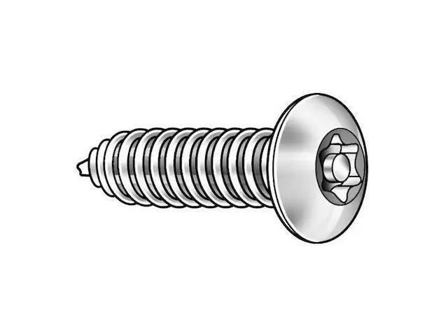 TAMPER-PRUF SCREWS 460300 Sheet Metal Screw, #2 x 1/4 in, Zinc Plated Steel Pan
