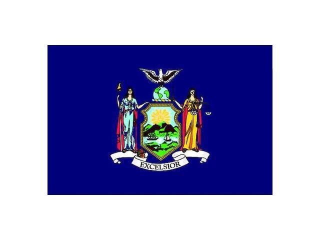 ANNIN FLAGMAKERS 143860 New York State Flag,3x5 Ft