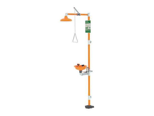 GUARDIAN EQUIPMENT G1950P Drench Shower with Face/Eyewash,Plastic